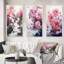 «Pink Grey Minimalisme Serenity In River», 3 pièces sur toile-842298425-842298426