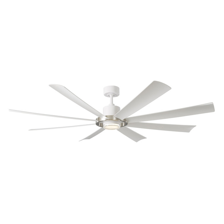 Aura 8 - Blade Indoor/Outdoor Smart Ceiling Fan with Adjustable CCT 2700K-3000K-4000K-5000K LED Light Kit and Remote Control Included, Works With Alexa and iOS or Android App