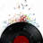 Notes Escaping from a Vinyl Record | Framed Matted Print