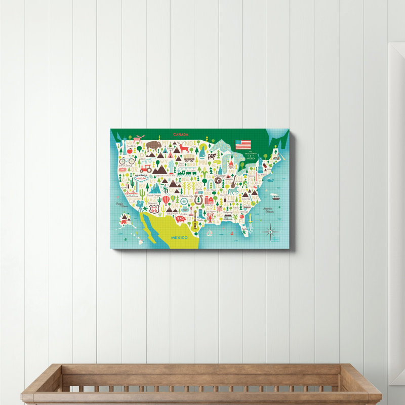 «Illustrate USA vagues» par Michael Mullan, impression sur toile tendue, H 20 po x l 30 po