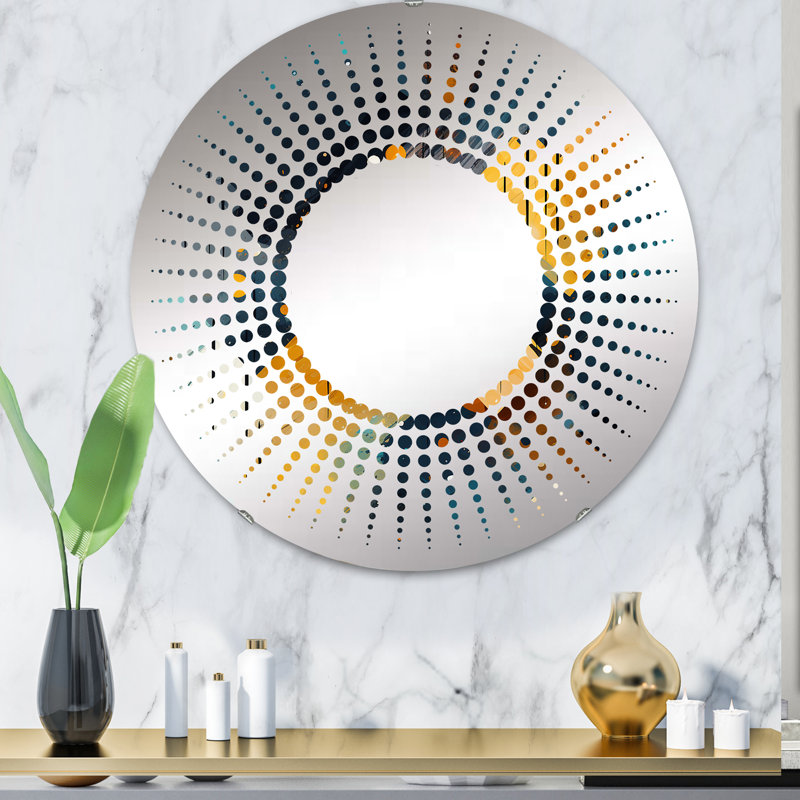 Miroir d'appoint géométrique sans cadre, H 31,4 po x l 31,4 po