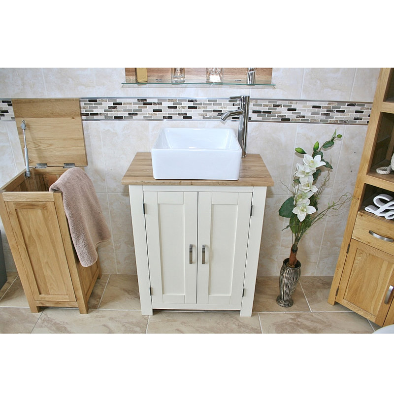 Reybold 650mm Single Bathroom Vanity with Vessel Ceramic Basin