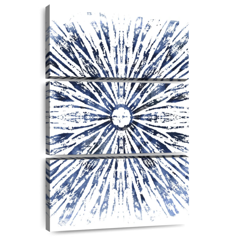 Motif à encre indigo Avery I, H 45 po x l 28 po
