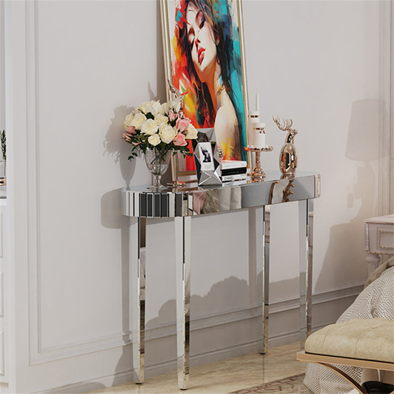 Aadan 120cm Glass Console Table