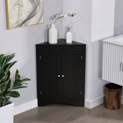 Sideboard Cabinet,Corner Cabinet,Bathroom Floor Corner Cabinet With Doors And Shelves, Kitchen, Living Room,Free Standing Storage Cabinet For Bathroom