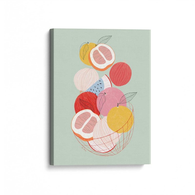 «Fruit basket II» par El buen limon, L 12 po x H 16 po, Wrapped Canvas, Does Not Apply