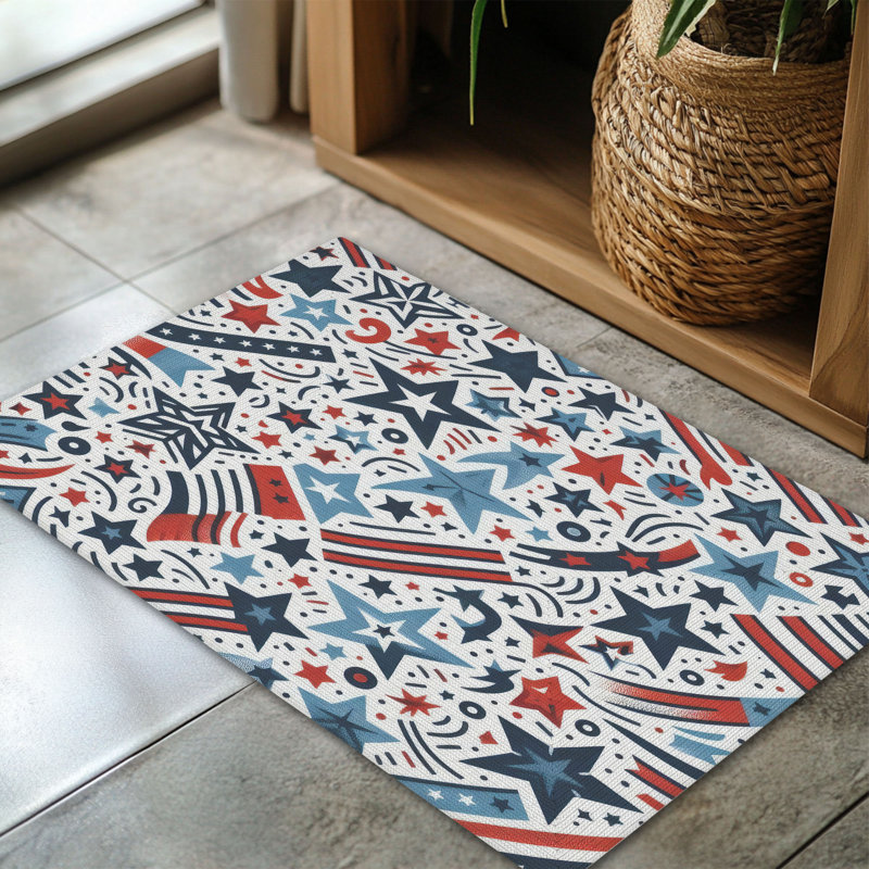 Tapis tressé Bold Stars & Flags, Rectangulaire 3 pi x 5 pi