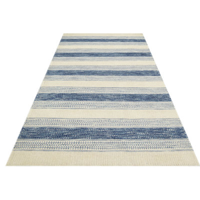 Munar Striped Wool Hand Woven Area Rug