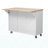 51" Fluted Kitchen Island With Drop Leaf, Farmhouse Accent Kitchen Island On Wheels With Internal Storage Rack, Rolling Kitchen Cart With Towel Rack For Kitchen, Dining Room, White Ash-1246256100