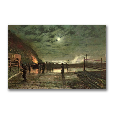 "In Peril" par John Atkinson Grimshaw, reproduction d'art sur toile tendue