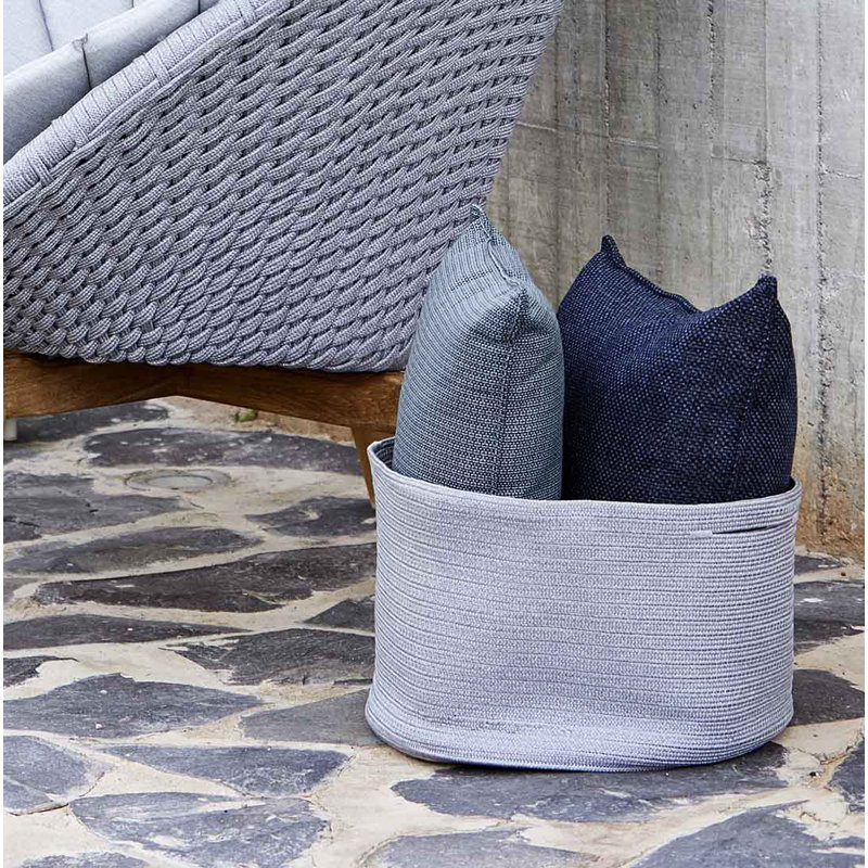 Soft Rope Basket, Taupe, 9.1" H x 15.8" W x 15.8" D