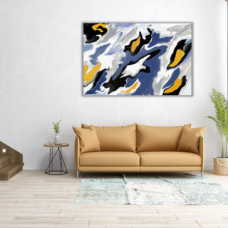 «Whimsical Whales», reproduction d'art sur toile, H 32 po x l 48 po