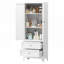 Garde-manger en acier durable avec 2 tiroirs et tablettes réglables, idéal pour le rangement de la cuisine et de la salle à manger