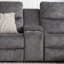 Canapé modulaire inclinable en microfibre / microsuède de 97,75 po de largeur Natalia-1787549522