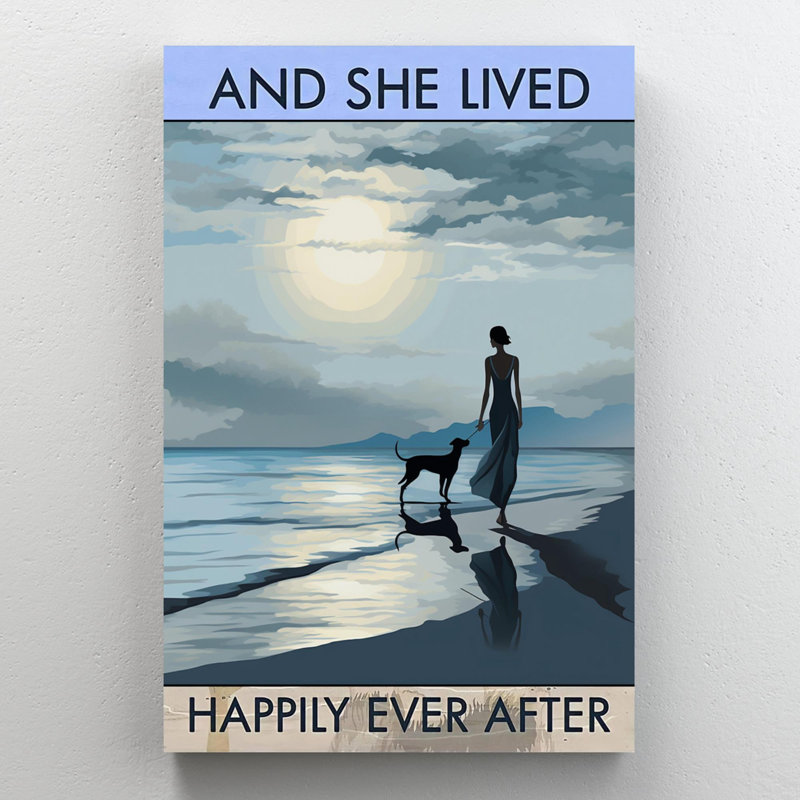 " Beach And She Lived Happily 1 ", 36" H x 24" W x 1.25" D