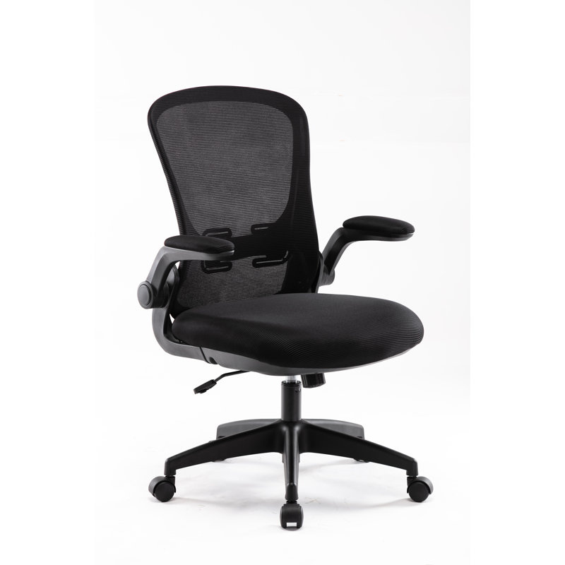 Chaise de travail en maille, Noir, Noir