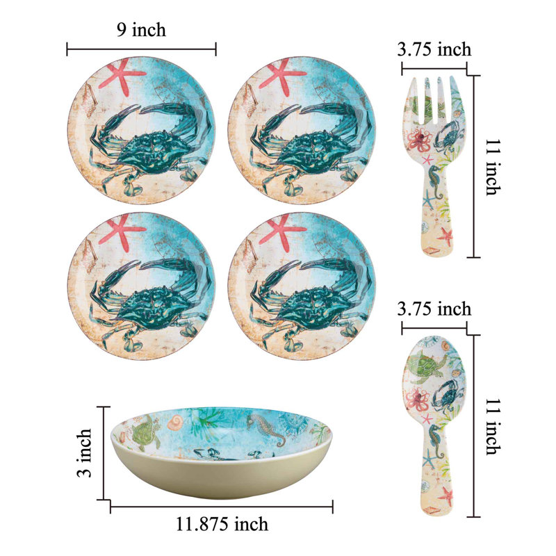 Rosecliff Heights Sandie Melamine Serving Bowl