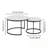 Nesting Coffee Table Set Of 2 With Marble Pattern Top And Sturdy Metal Frame,  For Small Spaces And Modern Decor-766063110-547950296