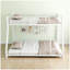 Lit superposé en métal simple au-dessus d'un lit double avec escalier amovible, structure robuste robuste avec rangement sous le lit de 12 po pour les adolescents et les adultes, adolescents, aucun sommier nécessaire, blanc