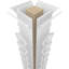 Carré côtier classique Craftsman non effilé avec couronne et colonne chantournée à couronne-70776171