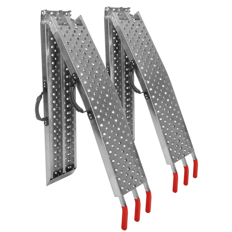 Loading Ramps - Set of Two 77-Inch Ramps for ATVs, Motorcycles, Mowers, Carts, and More - 2200lb Combined Capacity Car Ramp Set