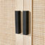 Armoire en rotin avec 2 portes et tablettes réglables