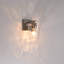1 lumière 5 po Applique murale d'intérieur en nickel brossé avec abat-jour en verre transparent martelé (ensemble de 2)