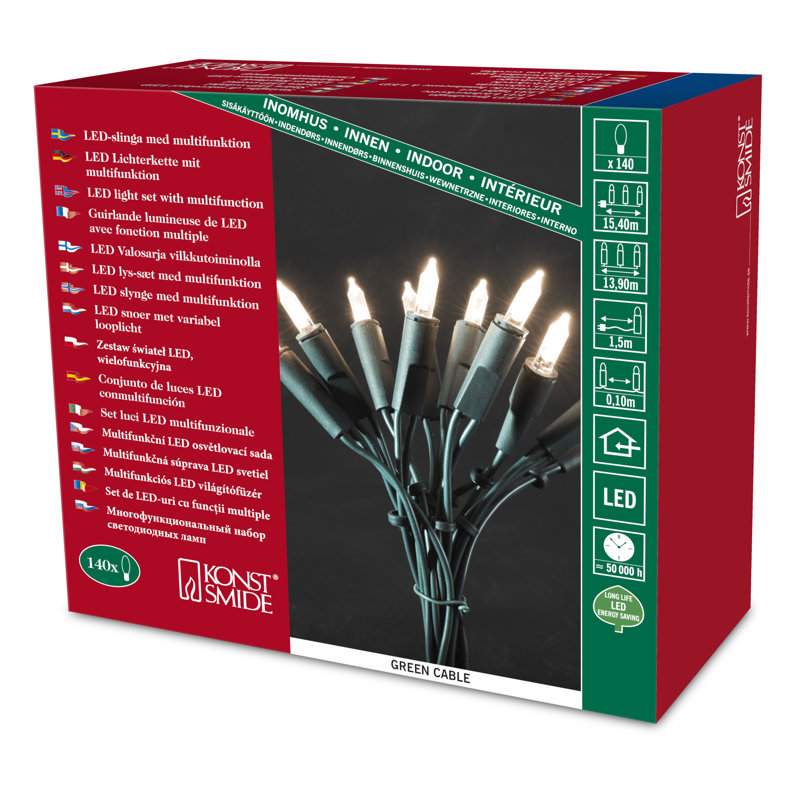 15.4cm LED 140 - Bulb Fairy String Light, Warm White
