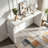 Console Table, 59in Entryway Table, Curved Waterfall-style Table-1721527213