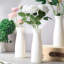 24 pièces Vases à fleurs composites en céramique incassables et blancs en plastique incassables pour des centres de table décoratifs (style classique)