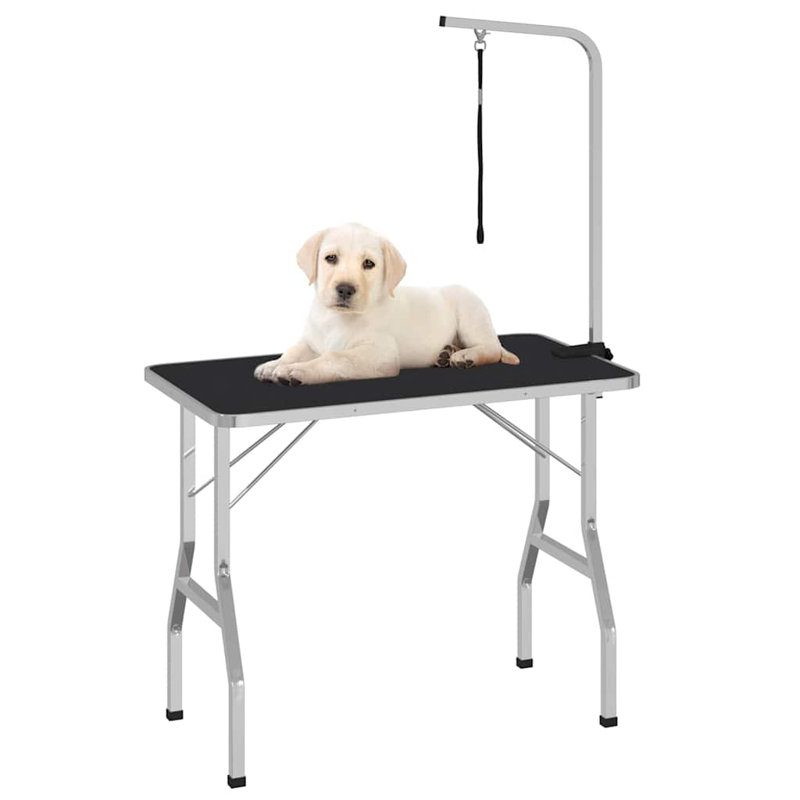 Table de toilettage portative pour chien avec roulettes, H 60,8 po x l 38,2 po x P 24 po