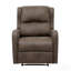 Fauteuil inclinable en microfibre brun rembourré 1pc