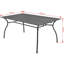 Table de patio avec plateau en verre et meubles de jardin en acier-1856453082