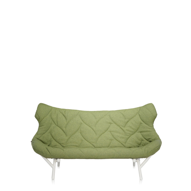 Causeuse Foliage, Vert Trevira ™, Blanc