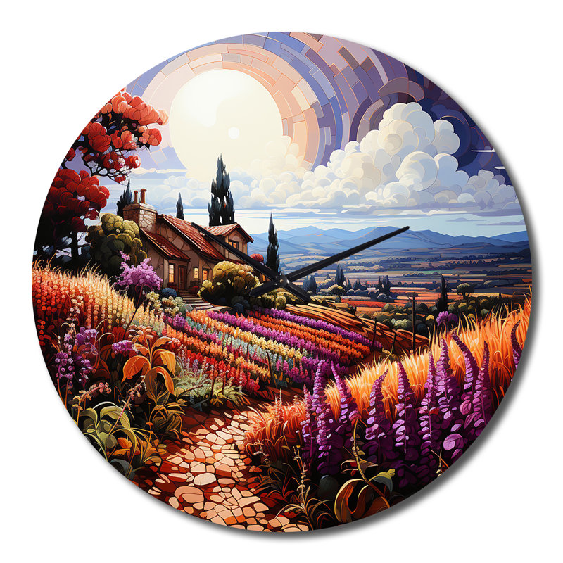 Horloge murale italien Dream Pastoral V - Vineyard, Très grand