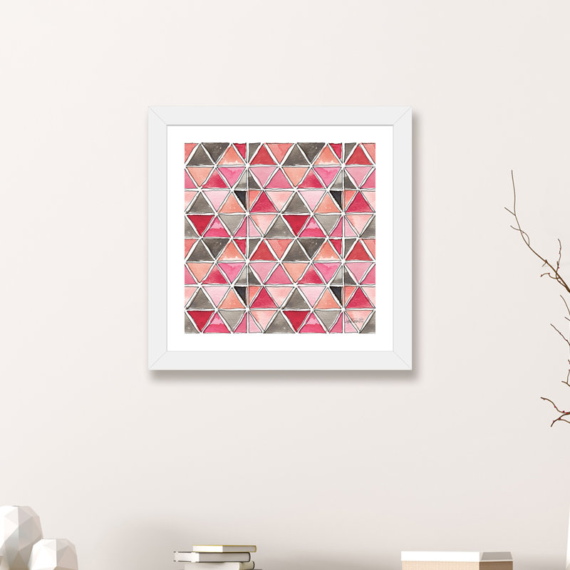 « chic accents pattern », art, H 16 po x l 16 po x P 1 po, Papier encadré naturel