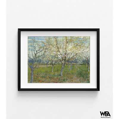 Orchard With Blooming Apricot Trees By Vincent Van Gogh, Orchard Tree Print, Apricot Tree Painting Print, Van Gogh Tree, Famous Van Gogh Art