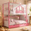 Lit superposé pour enfants Nestle Playhouse avec escalier de rangement et tiroirs-135874496-135874500