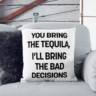 Bring The Tequila Square Throw Cushion