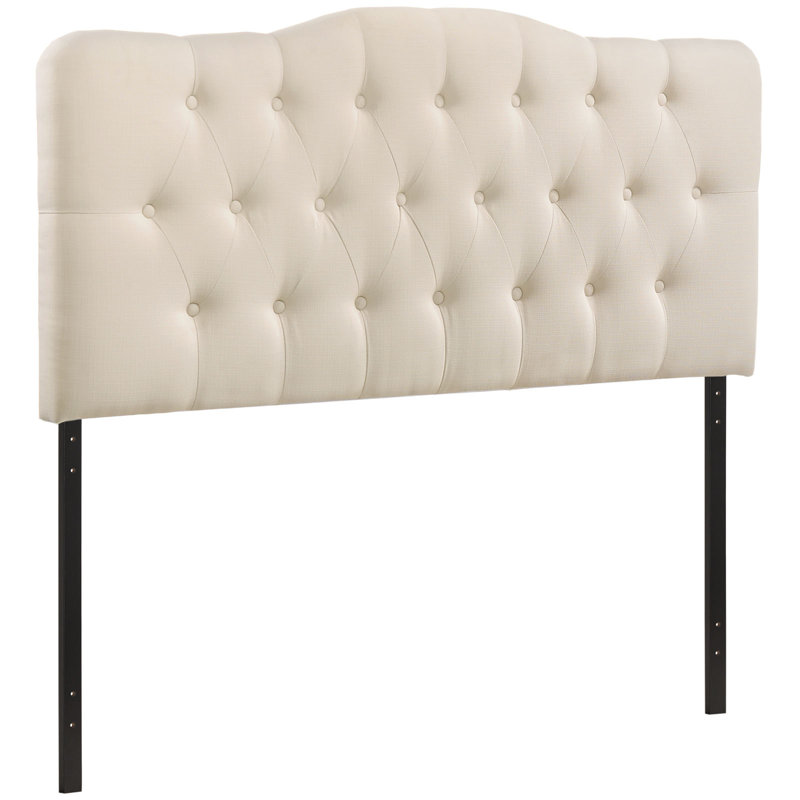 Modway Annabel Upholstered Fabric Headboard, Queen, Ivory