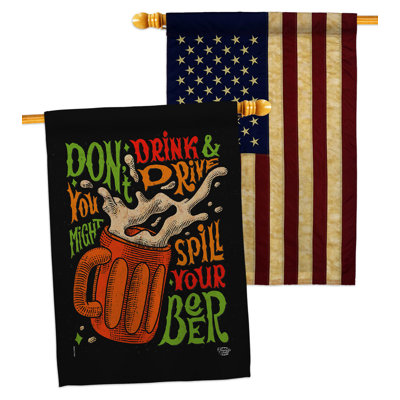Drapeau de maison en polyester 2 faces 40 x 28