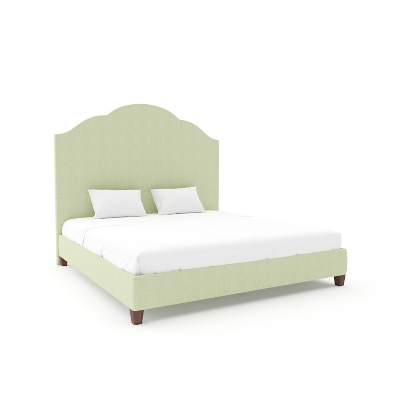 Langley Upholstered Bed, Rich Tobacco, Maestro Ultra Performance Meadow, Full