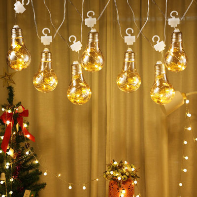 Vintage LED String Lights, 16.4 ft., Warm White, Battery or USB Powered, Indoor