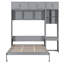 Lit escamotable mural avec bureau, armoire supérieure et tablettes de rangement, lit pliable peu encombrant-2012179855-2012179848