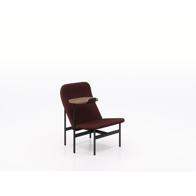 Chaise longue avec table pivotante Avalon, Groseille, Hêtre européen