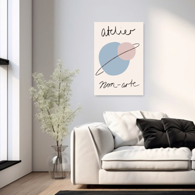 Minimalist Atelier Planet Abstract Geometric Minimalist Landscape Nature Wall Art Print