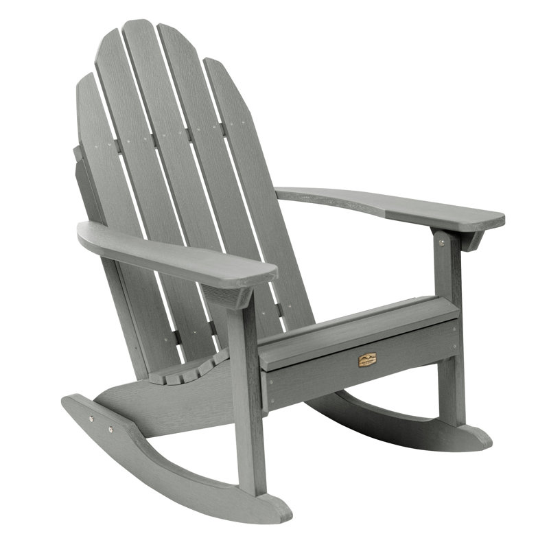 Chaise berçante en plastique Natoli, Teck côtier