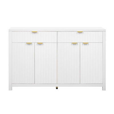 Sylvan Fluted 55.1" Sideboard, Buffet Table With Drawers And Doors