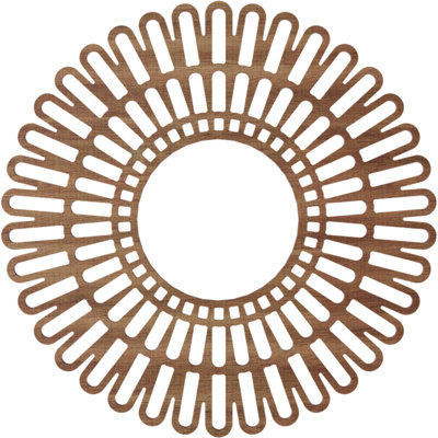Médaillon de plafond en bois ajouré 30 po x P 11/8 po x T 3/8 po