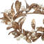 4.5" ID Gilded Leaf Candle Ring With Pearls Set of 2